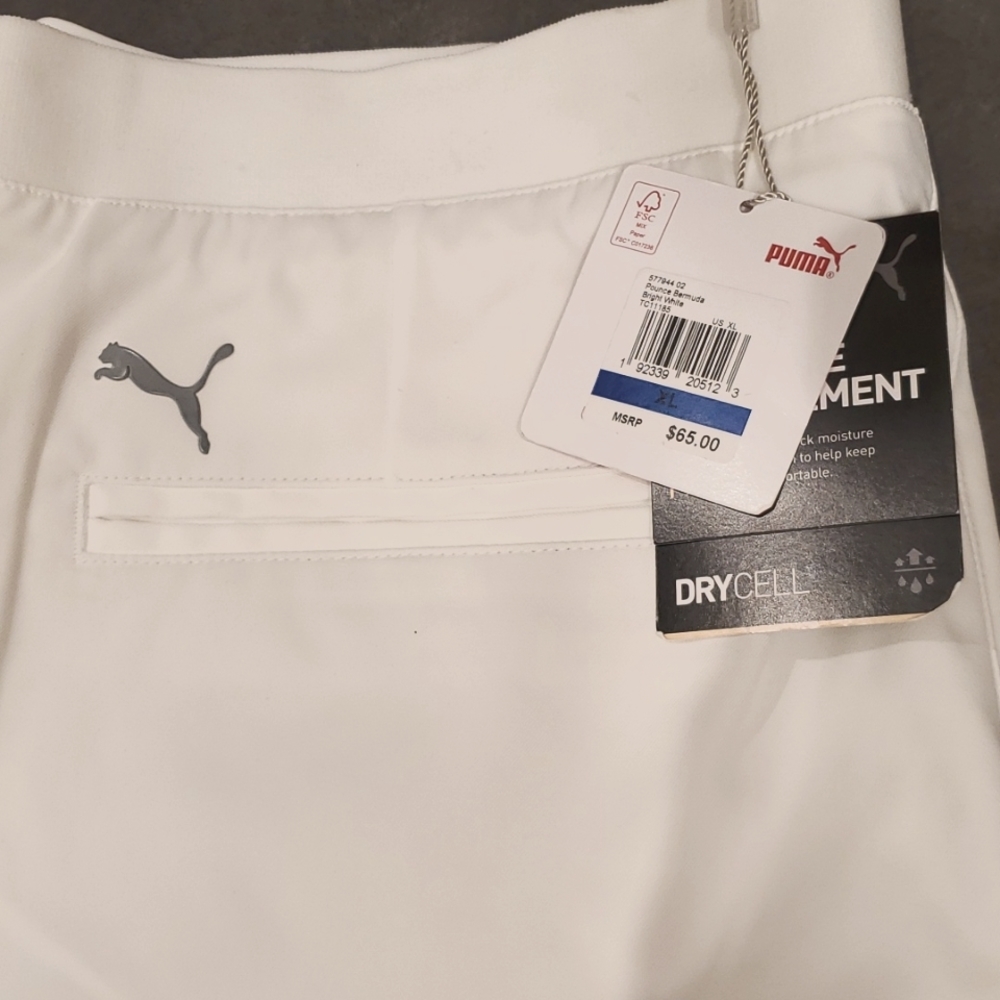 Puma NWT White Dry-cell Bermuda Shorts XL